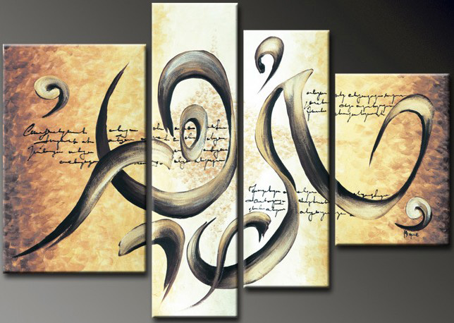 4 panel painting - Abstract 4 panel art painting